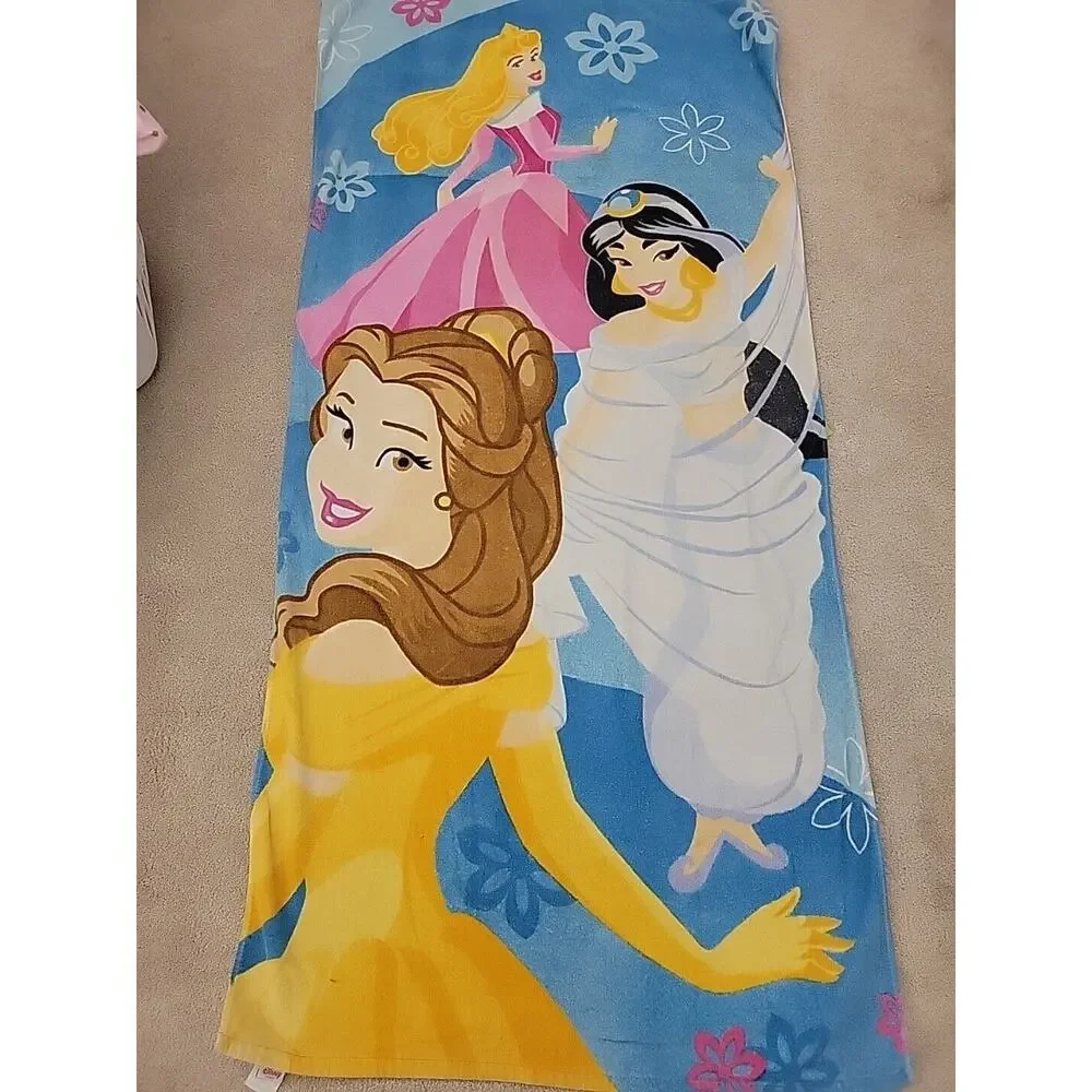 90s Disney Princess Beach Towel Jasmine Sleeping Beauty Belle Disney Store